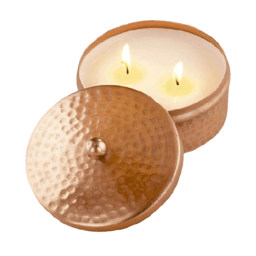 BRASS HAMMER CANDLE CONTAINER (POLISH)